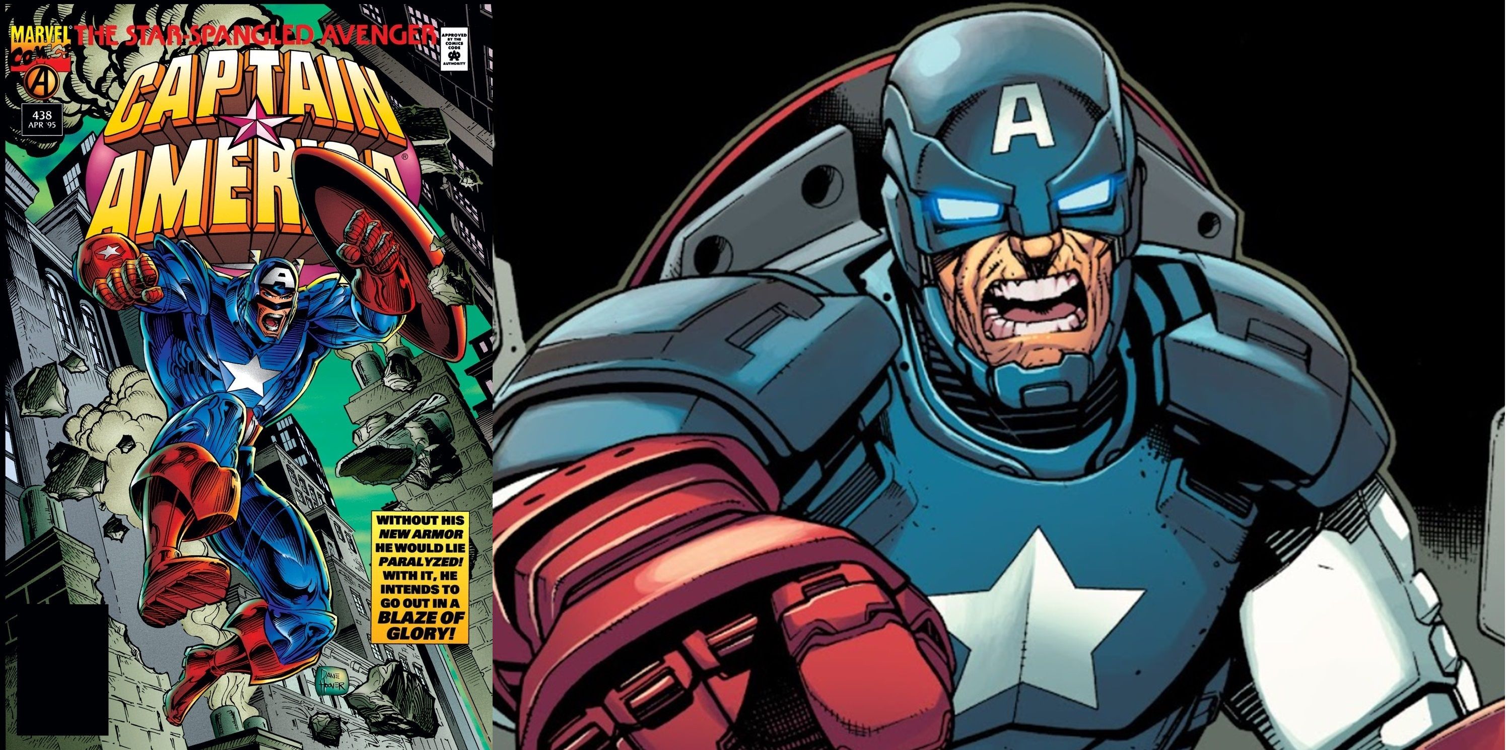 Captain America in his armors