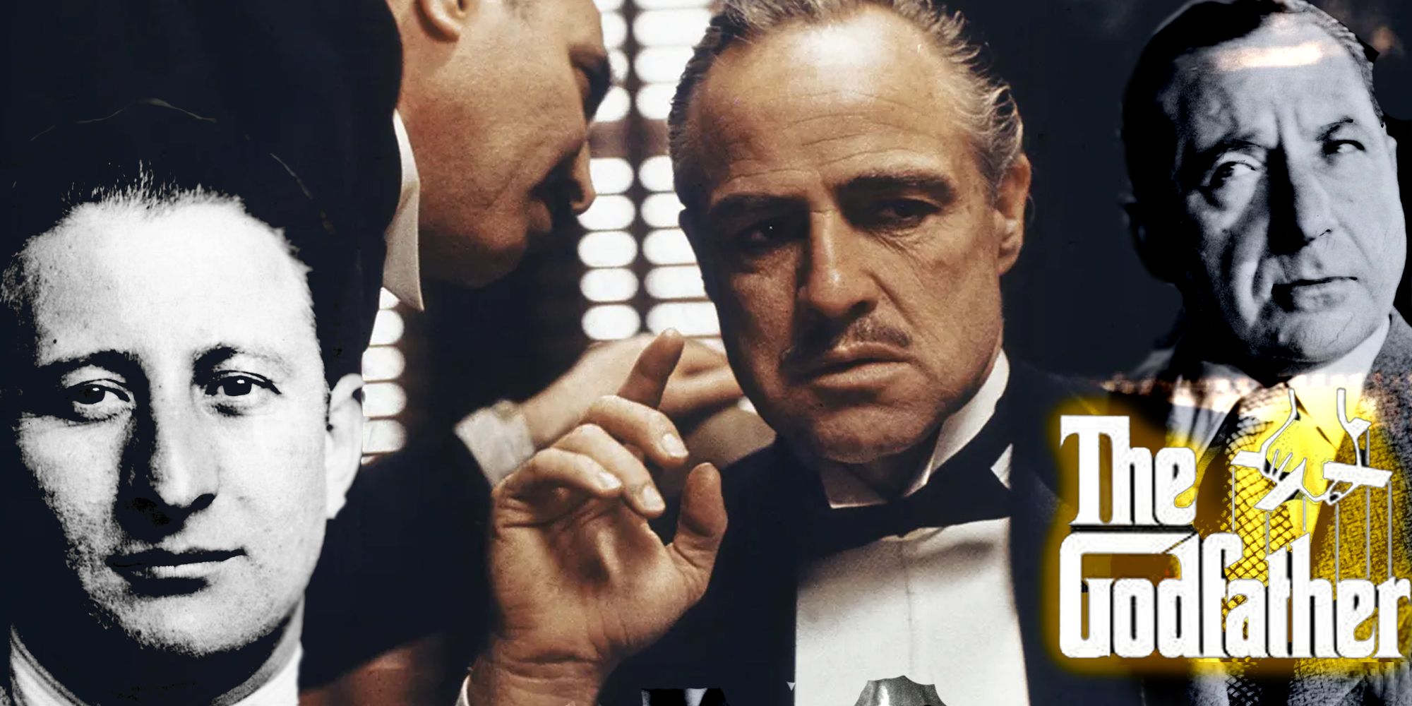 Carlo Bambino, Don Corleone (Marlon Brando) and Frank Costello Godfather Inspiration