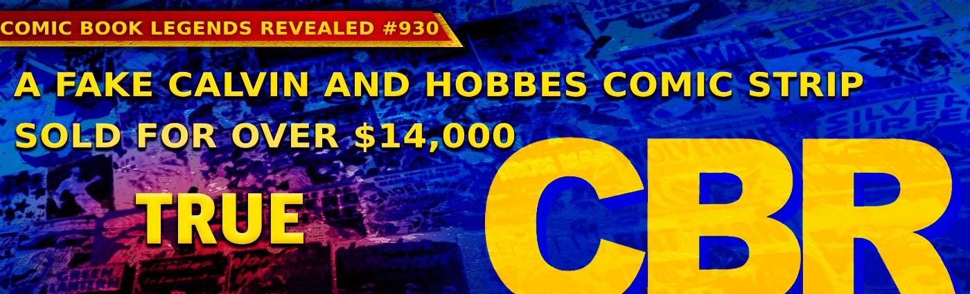 Фальшивый комикс о Кальвине и Гоббсе был продан за более чем 14 000 долларов?