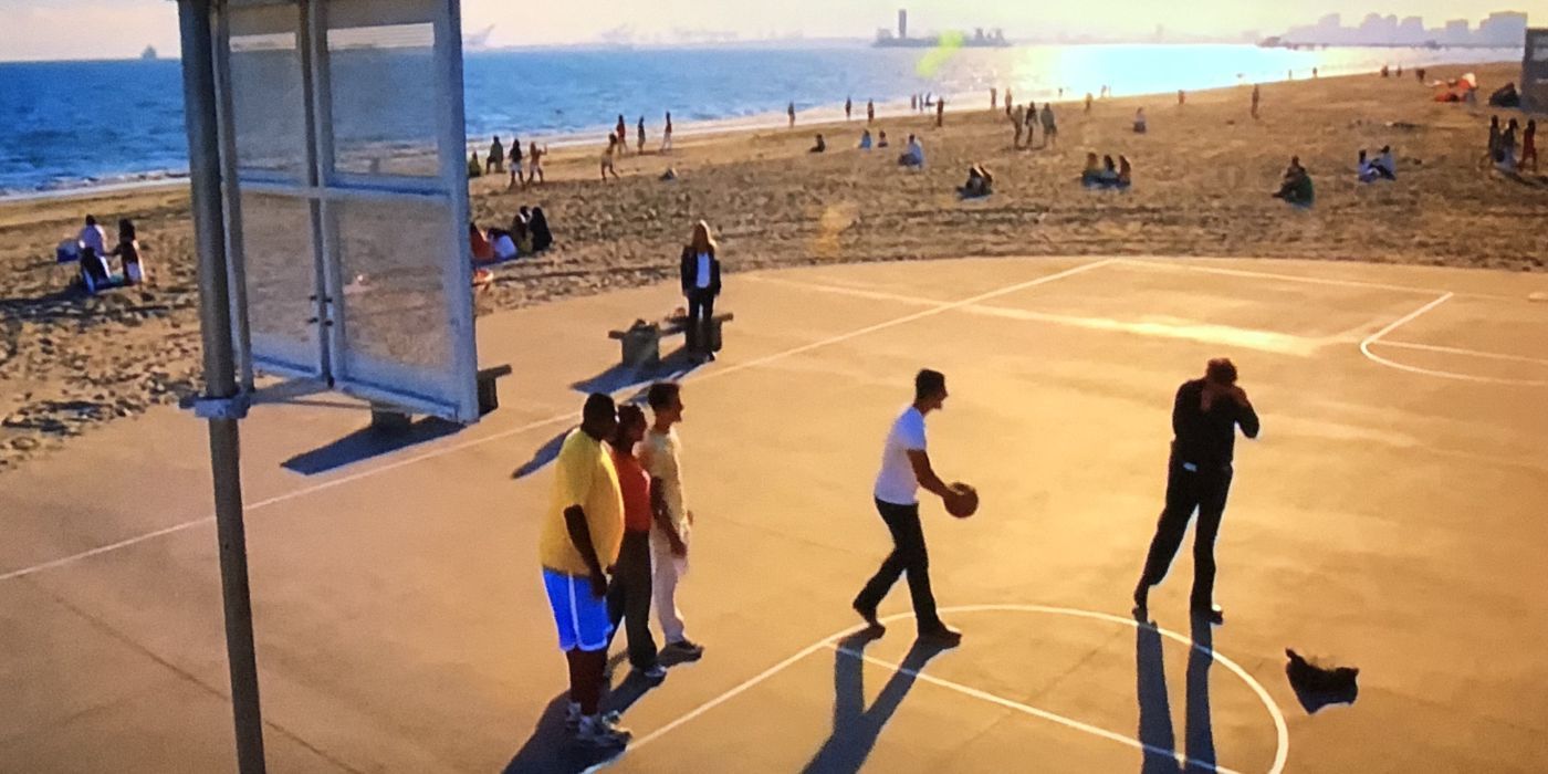 The team playing basketball in CSI Miami episode "Fallen"