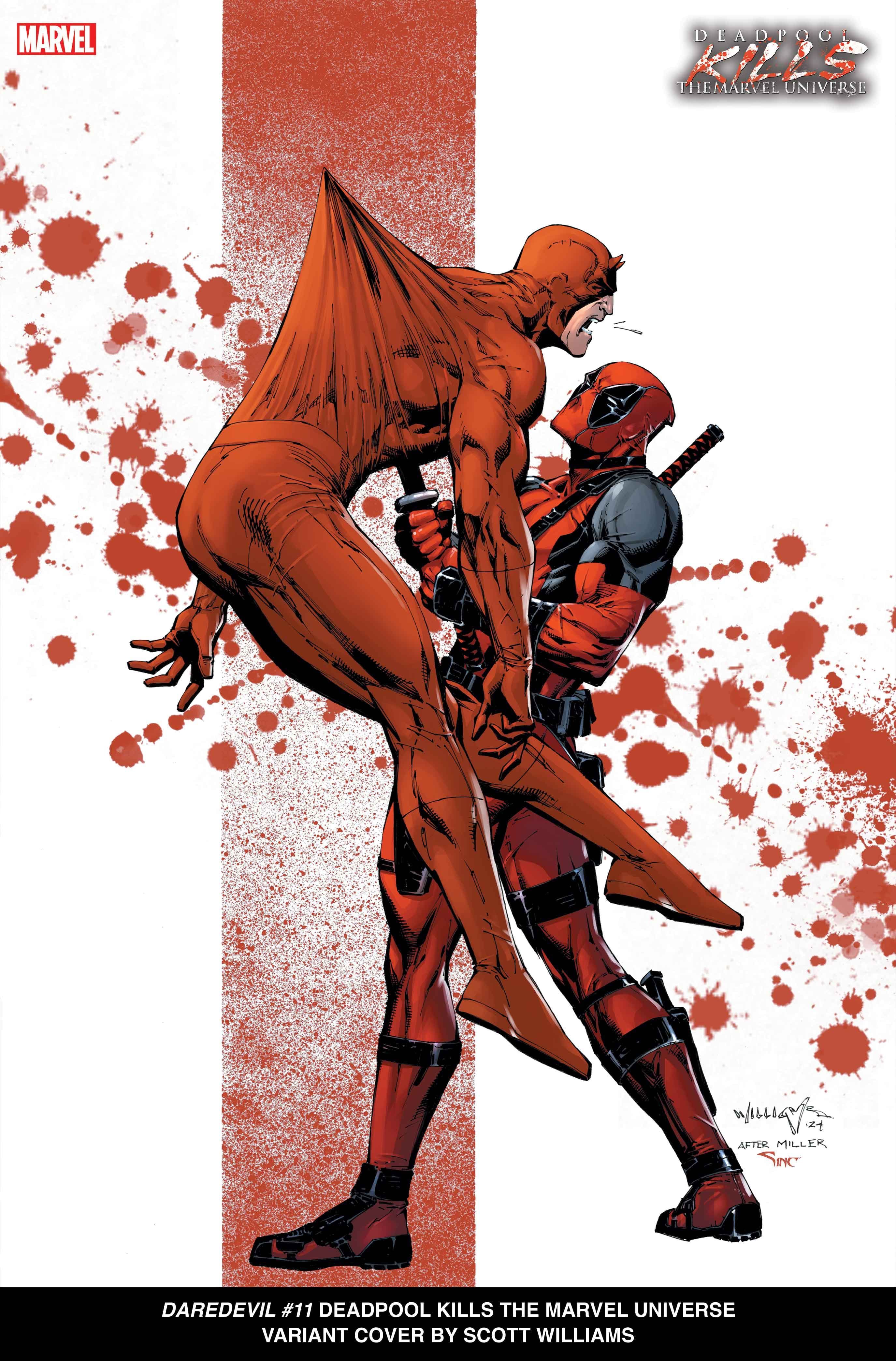 DAREDEVIL #11 Deadpool Kills the Marvel Universe Variant Cover by Scott Williams