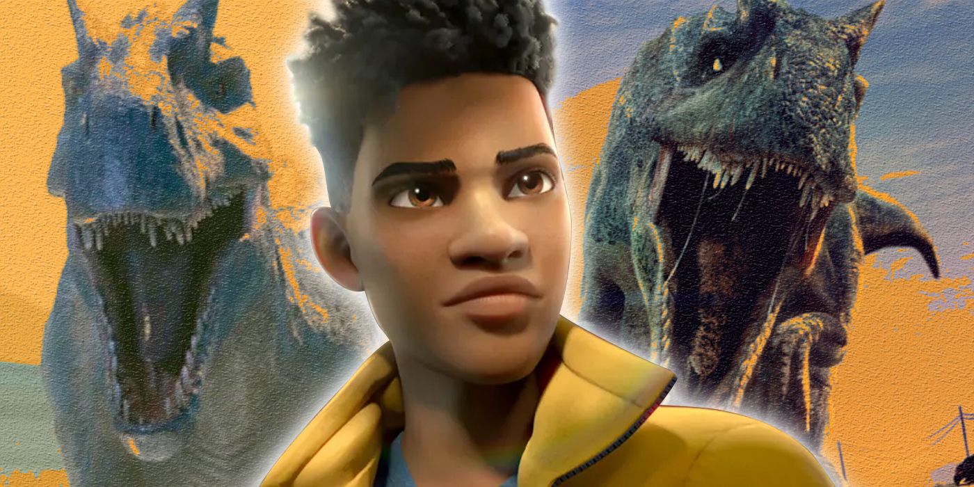 Darius Bowman and the T-Rex in Jurassic World Chaos Theory
