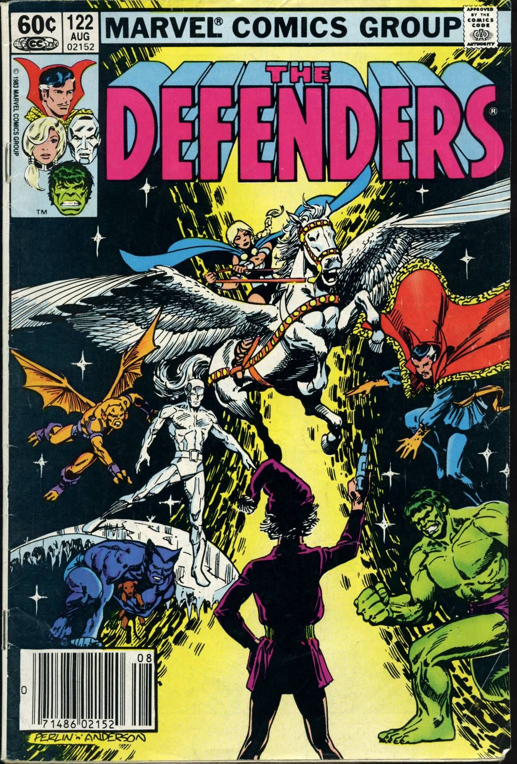 The cover of Defenders #122