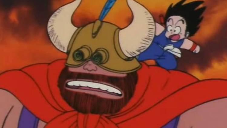 Goku attaque le Roi-Bœuf dans Dragon Ball Épisode 7