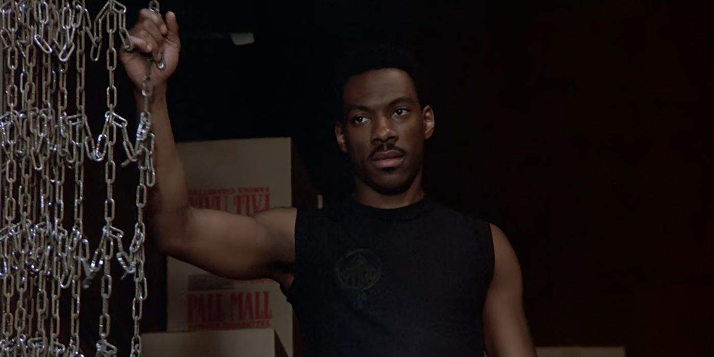 Eddie Murphy is Axel Foley in Beverly Hills Cop