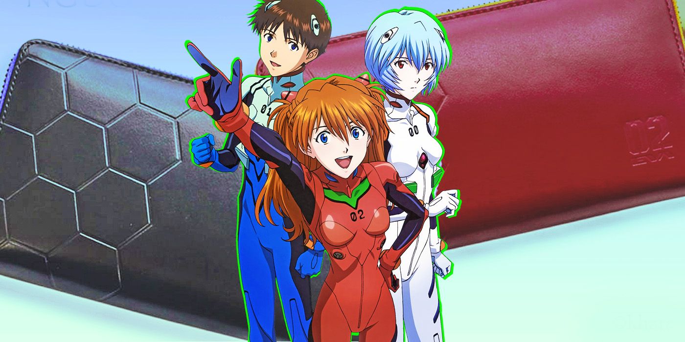 Shinji, Asuka and Rei from Evangelion with Nadaya leather wallets