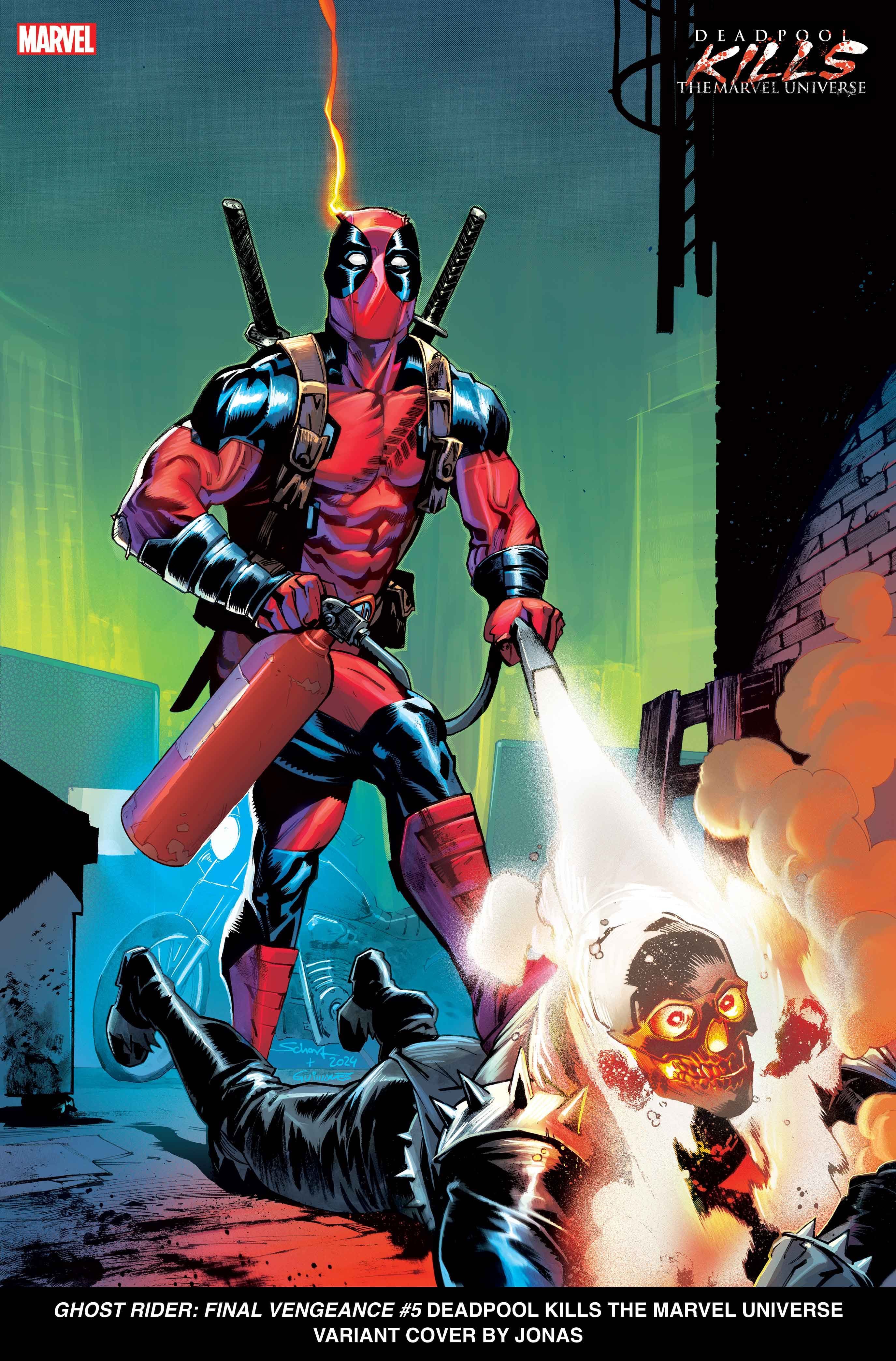 GHOST RIDER FINAL VENGEANCE #5 Deadpool Kills the Marvel Universe Variant Cover by Jonas Scharf