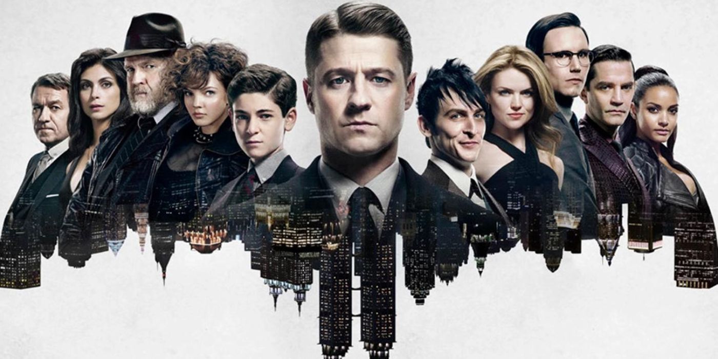 The cast of Gotham in a promo image for Season 1.