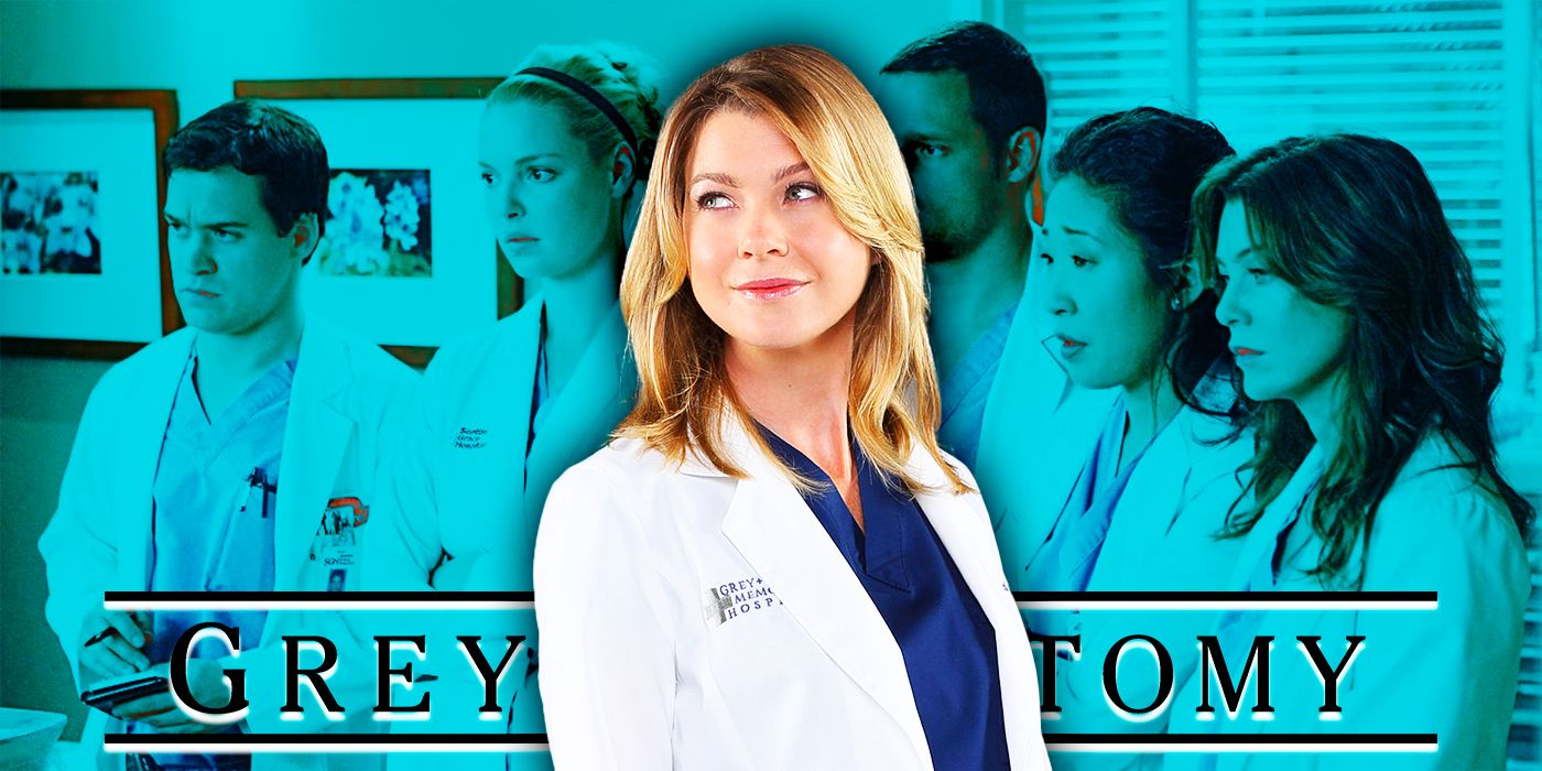 Greys Anatomy Meredith on the Center and some characters of the magic era