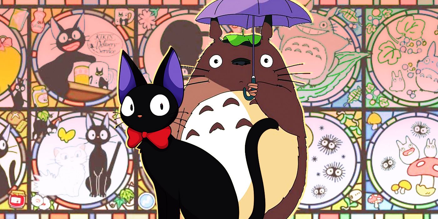 Jiji and Totoro from Kiki's Delivery Service and My Neighbor Totoro with jigsaw puzzles