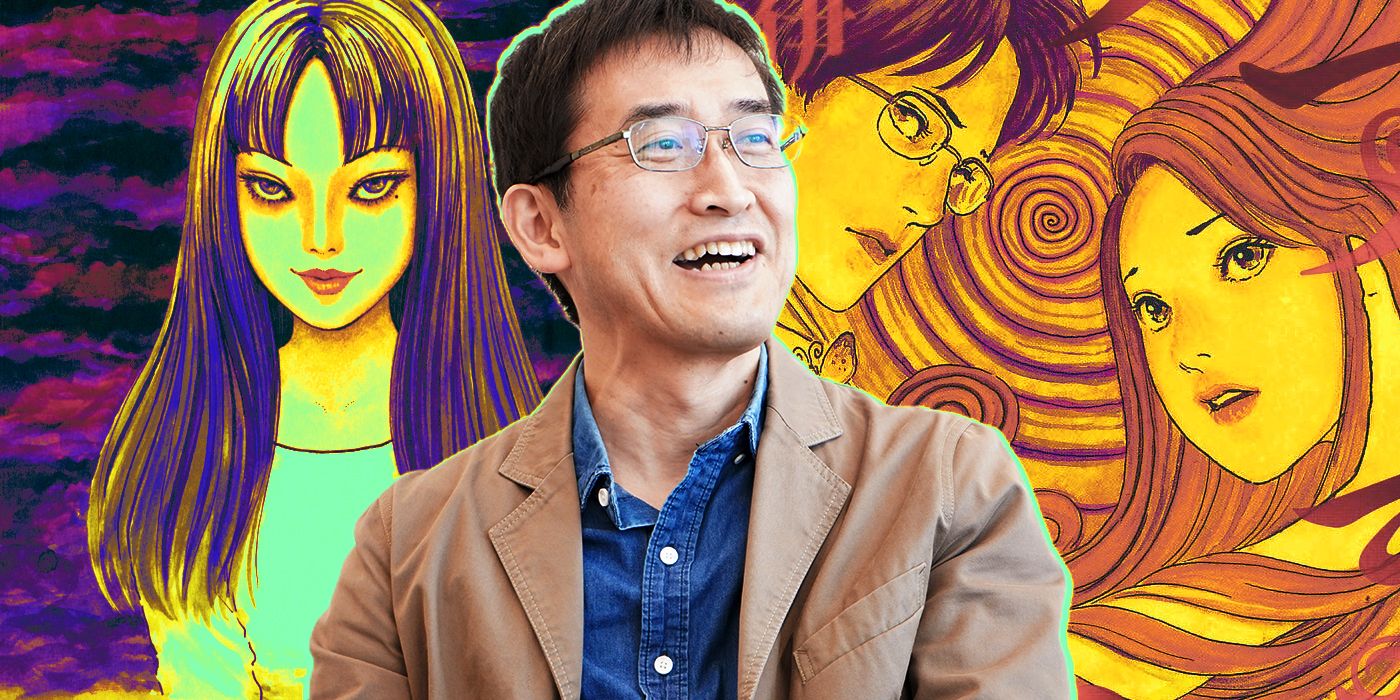 Junji Ito with the Tomie and Uzumaki manga series