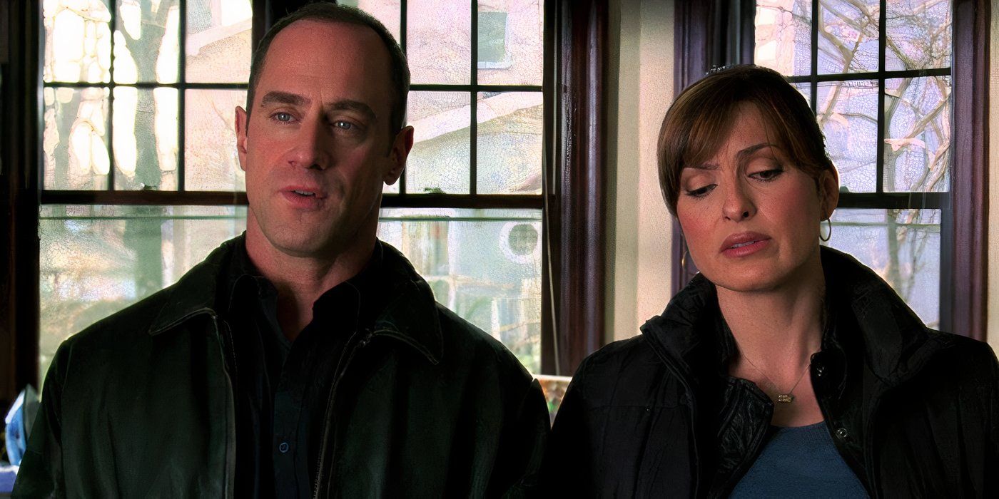 Detective Elliot Stabler (Christopher Meloni) and Olivia Benson (Mariska Hargitay) interviewing a witness in Law and Order SVU "Annihilated""