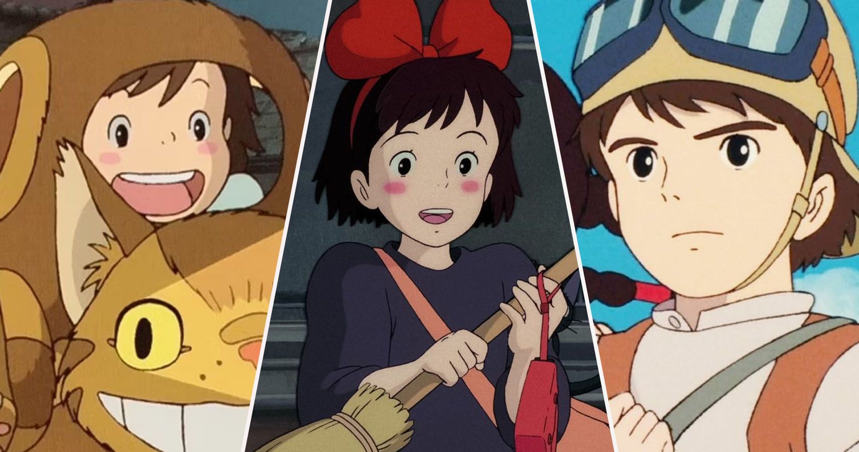 Main characters from Studio Ghibli movies