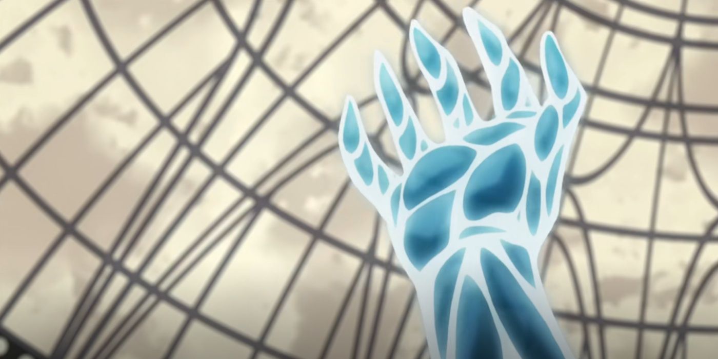  Hanzo Suiden using his Water Control Quirk to attack a group of students with a large water hand in My Hero Academia.