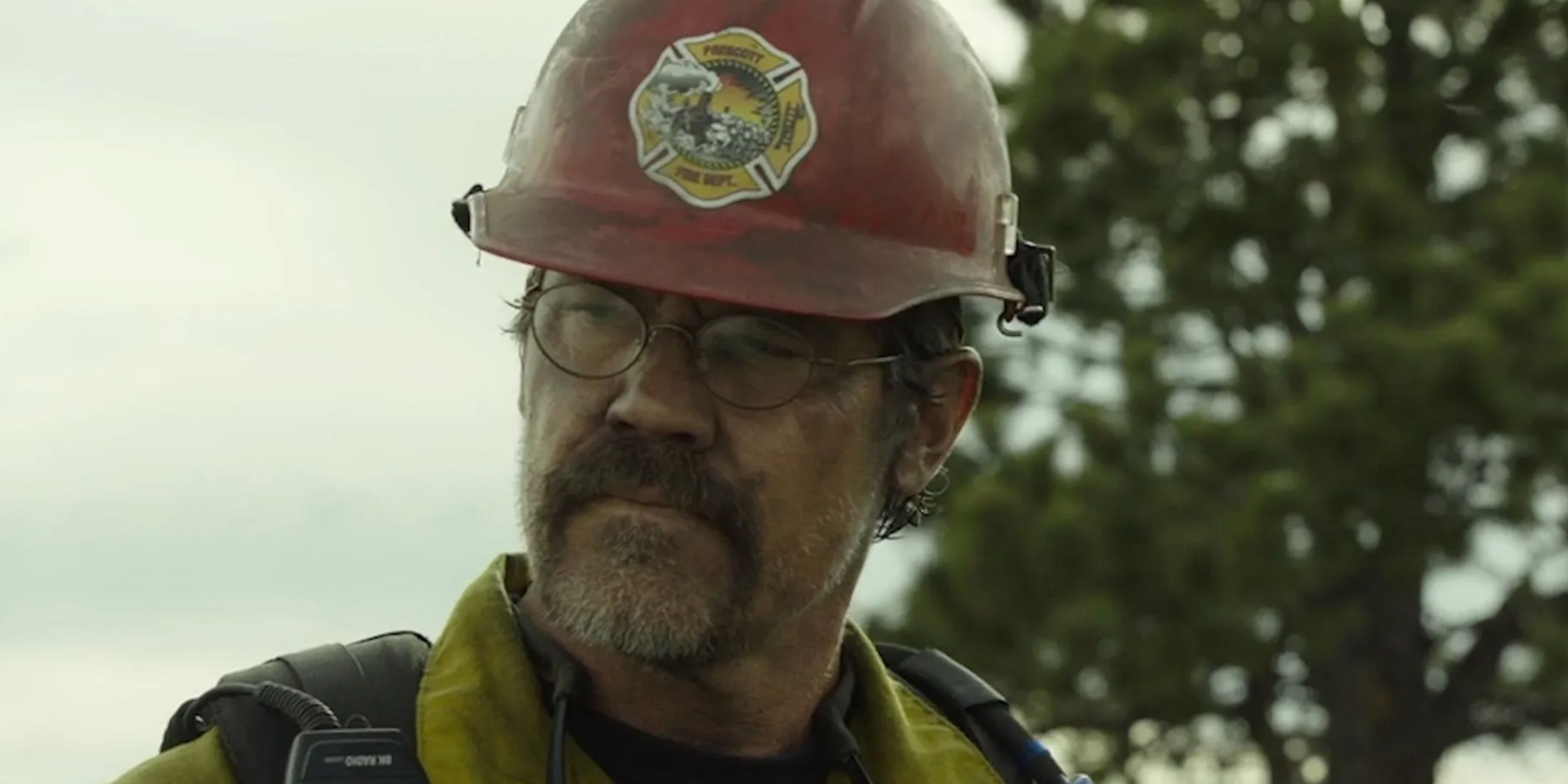 Eric Marsh in his firefighter gear in Only the Brave