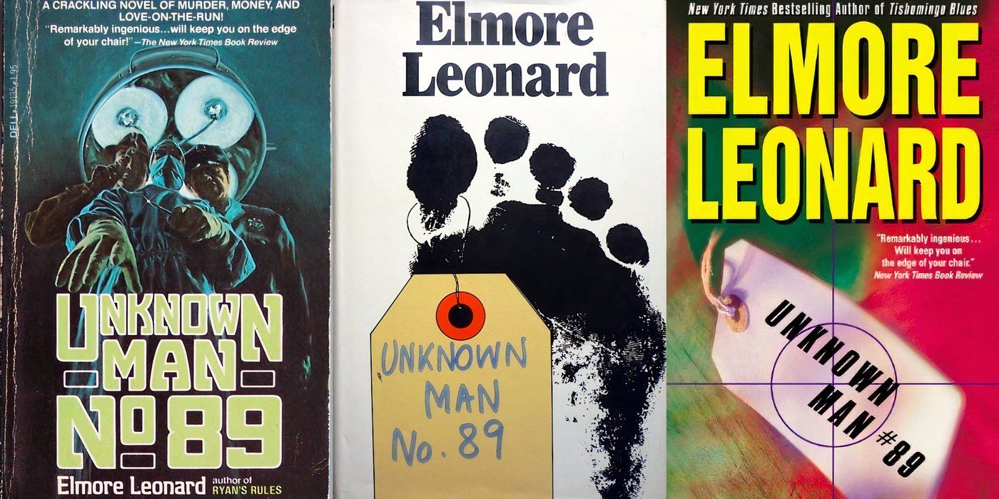 Homem desconhecido nº 89, de Elmore Leonard, capas de livros