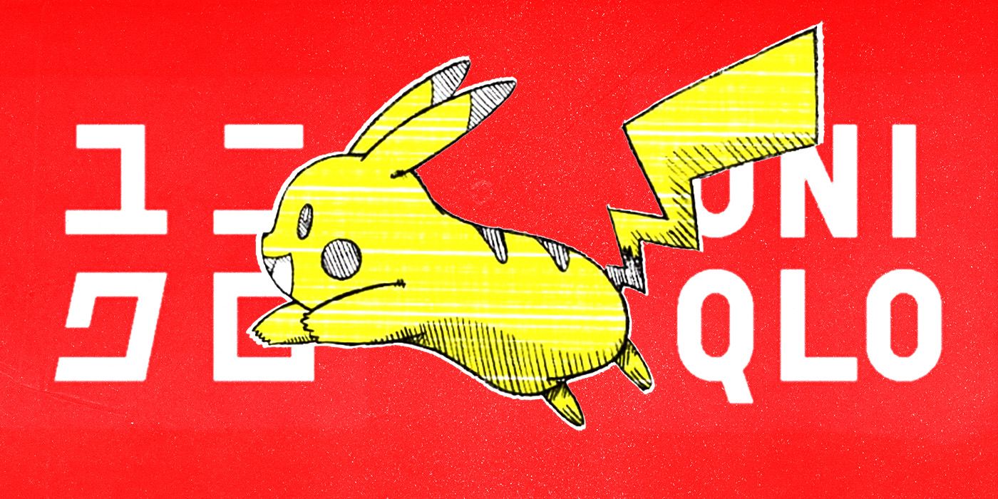 Pikachu from Uniqlo's new Pokemon Sketch summer t-shirt collection