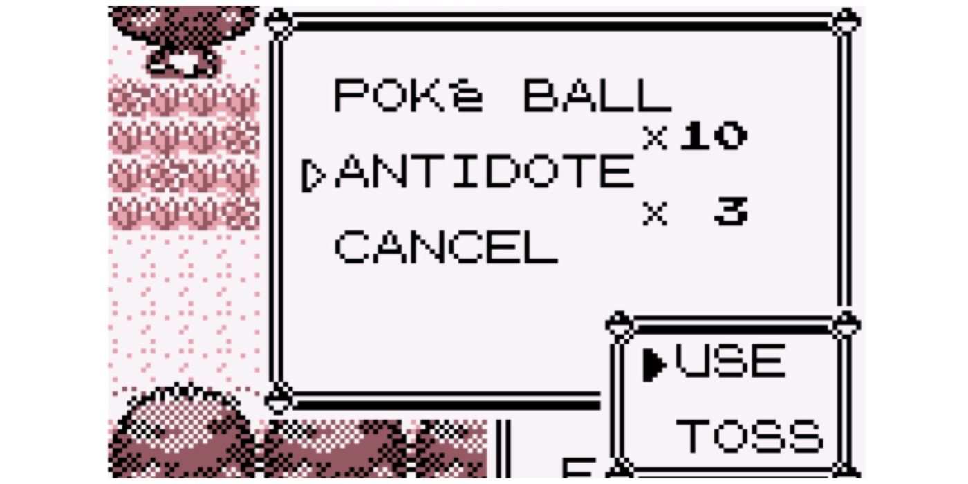 O jogador abrindo seu menu de inventário no Pokémon Red.