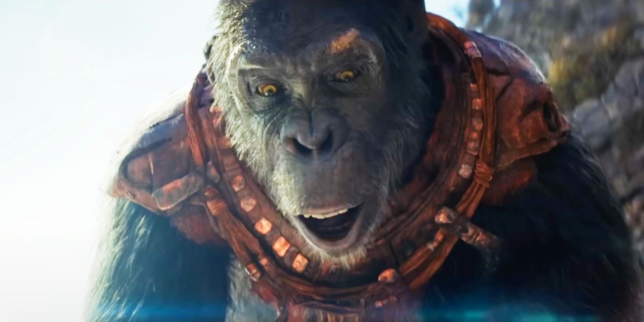 Proximus Caesar smiles in Kingdom of the Planet of the Apes