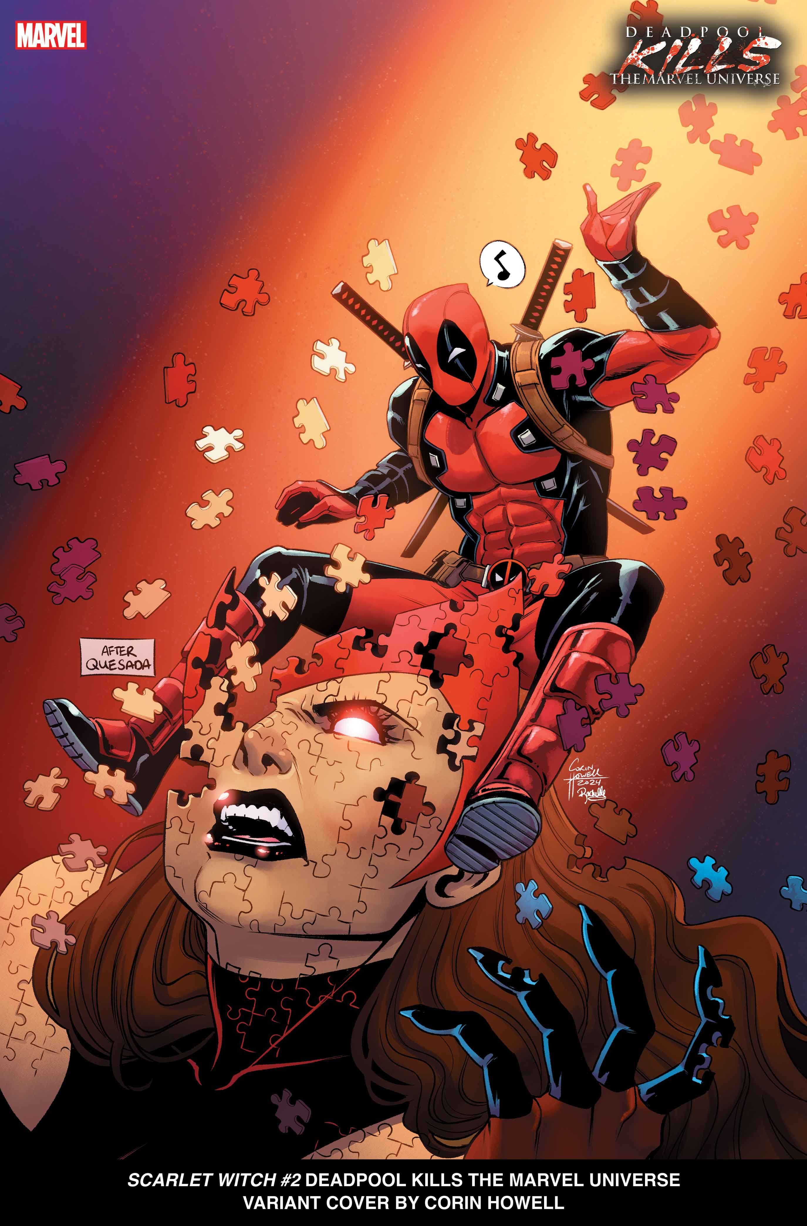 SCARLET WITCH #2 Deadpool Kills the Marvel Universe Variant Cover by Corin Howell