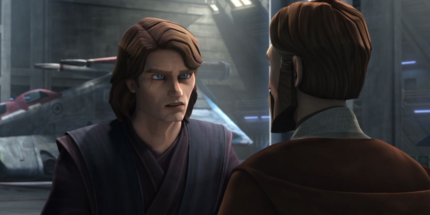 Anakin discute com Obi-Wan em Velhos Amigos Não Esquecidos