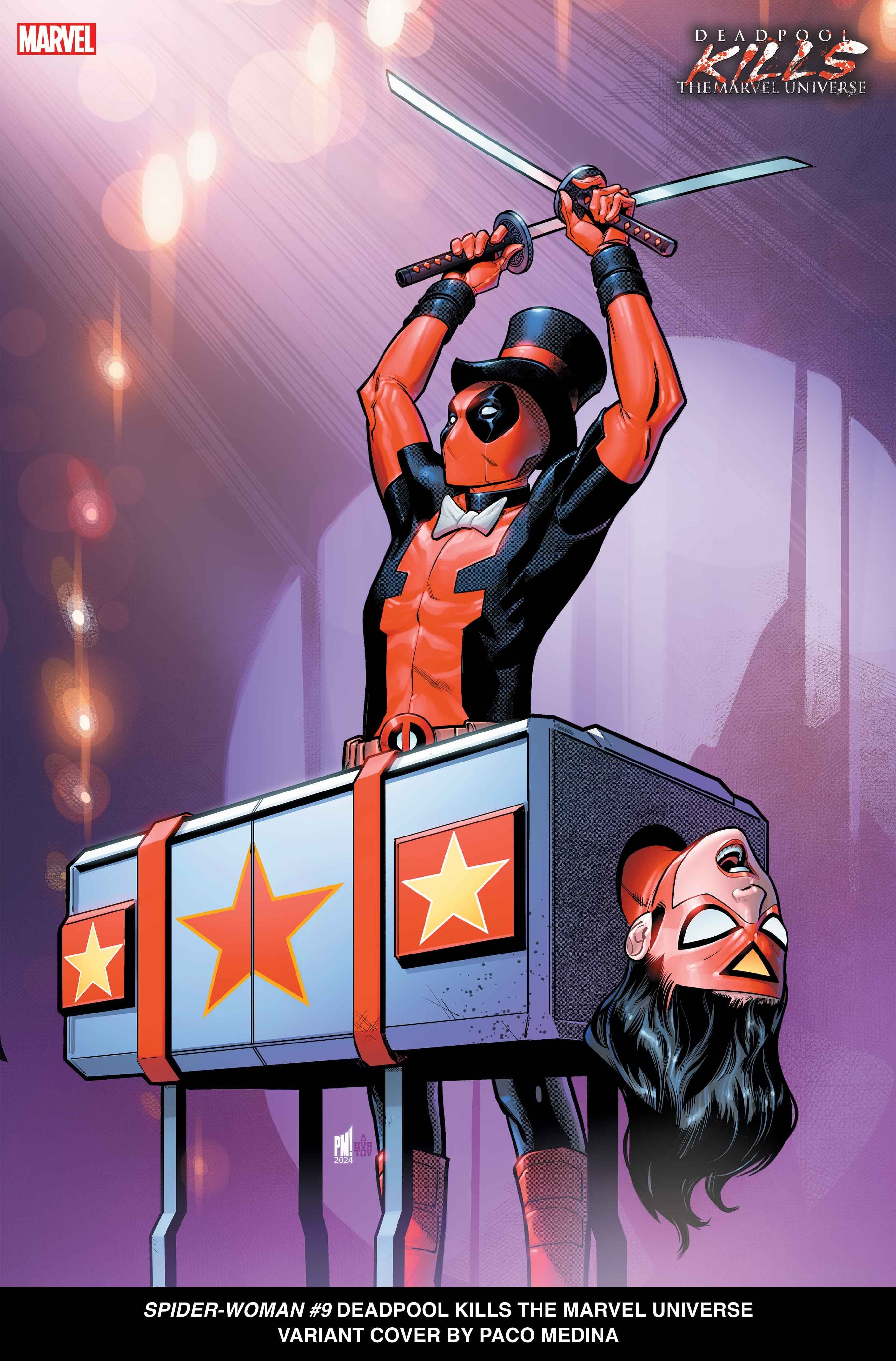 SPIDER-WOMAN #9 Deadpool Kills the Marvel Universe Variant Cover by Paco Medina