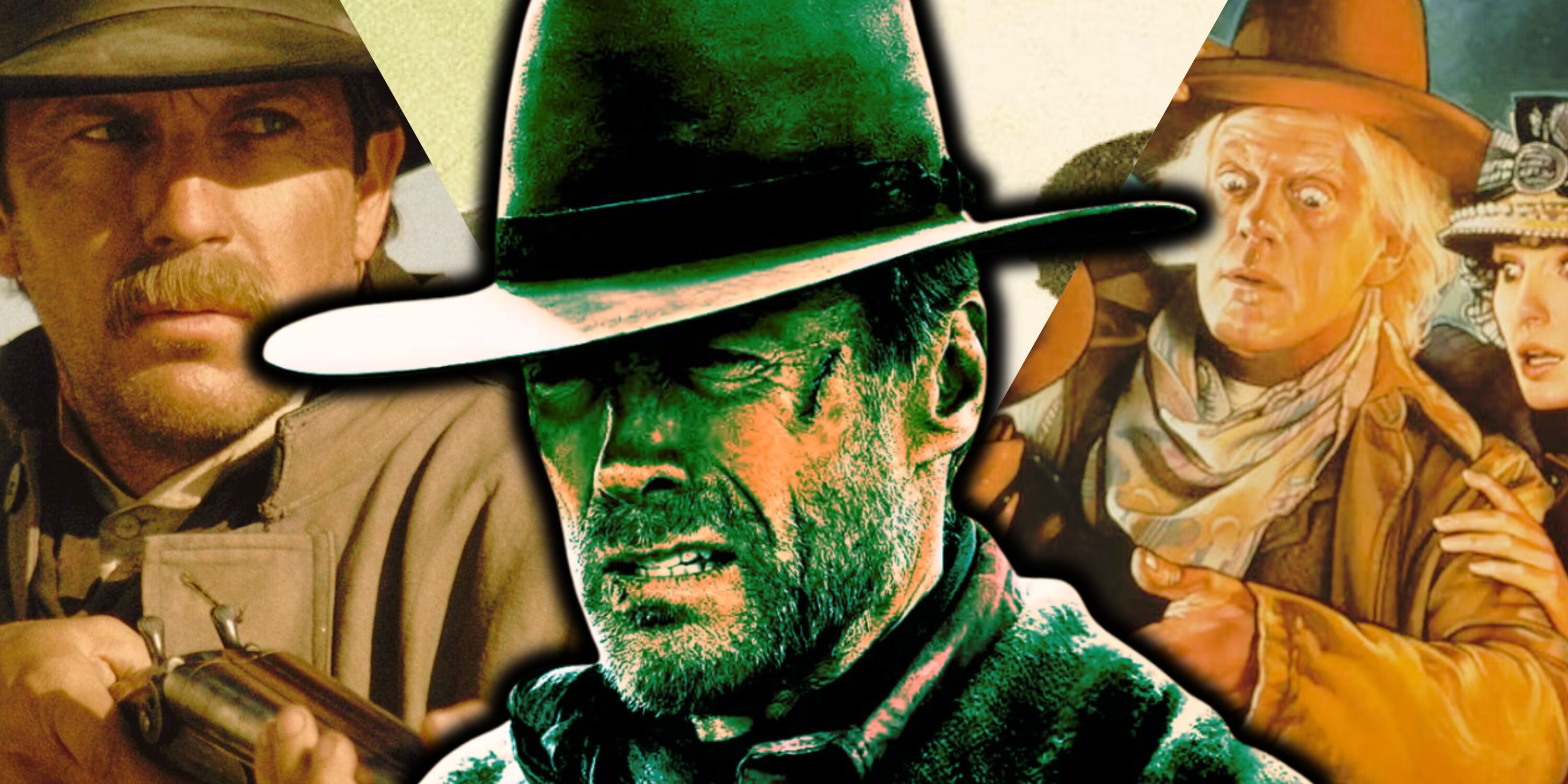 Composite image Wyatt Earp, Unforgiven, Back to the Future III