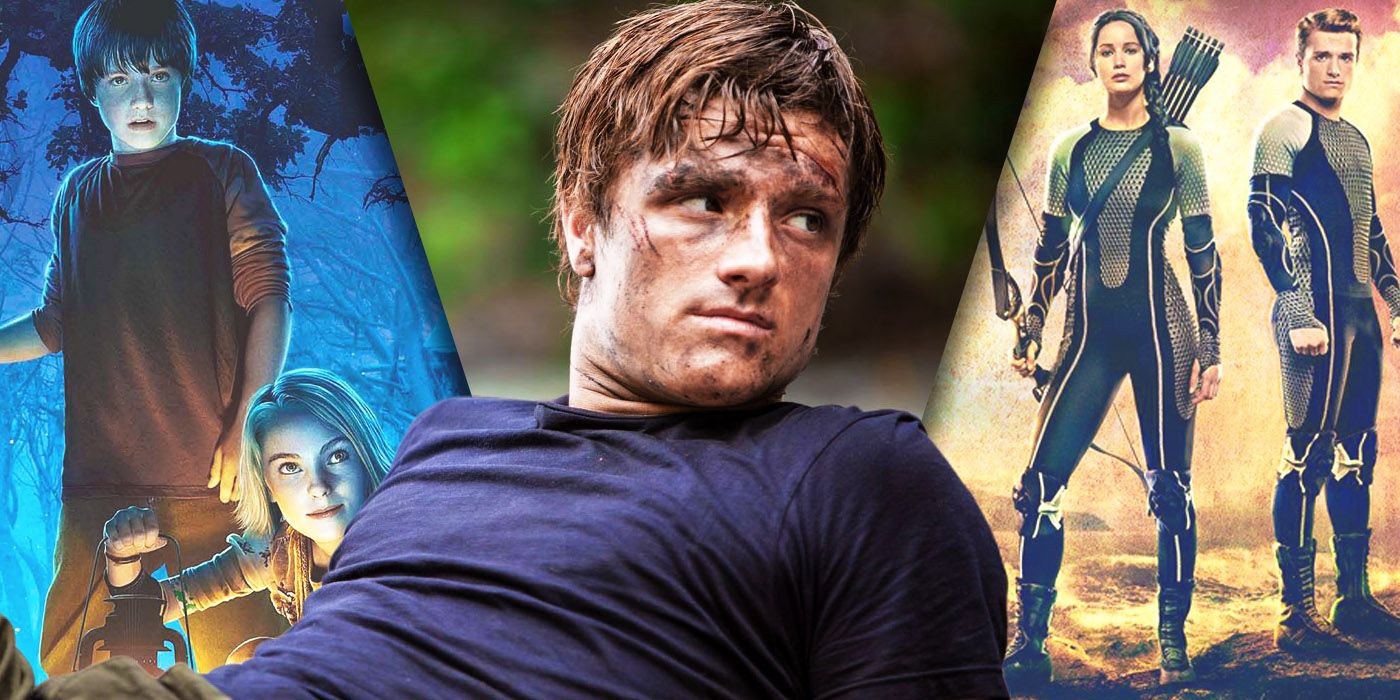 Split Images of  Bridge to Terabithia, Hunger Games and Josh Hutcherson