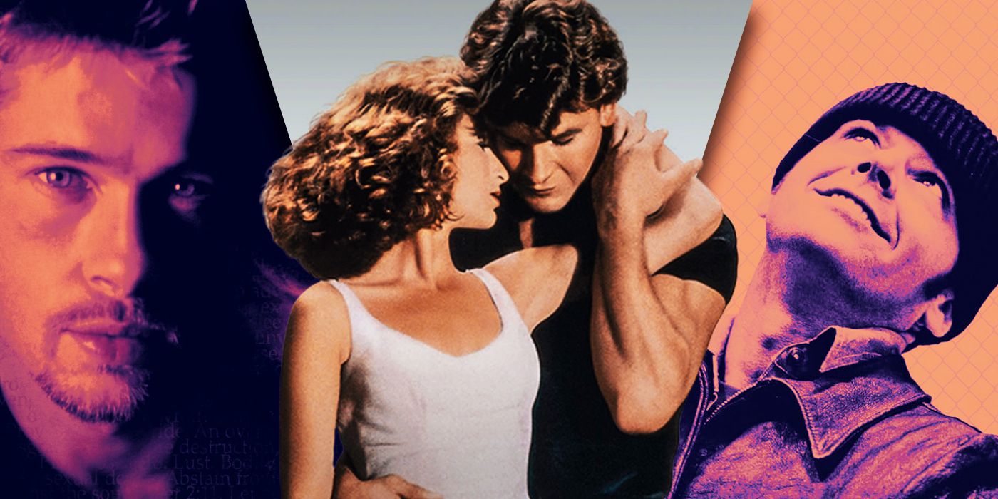 Split Images of  Dirty Dancing, Se7en, and One Flew Over the Cuckoo's Nest