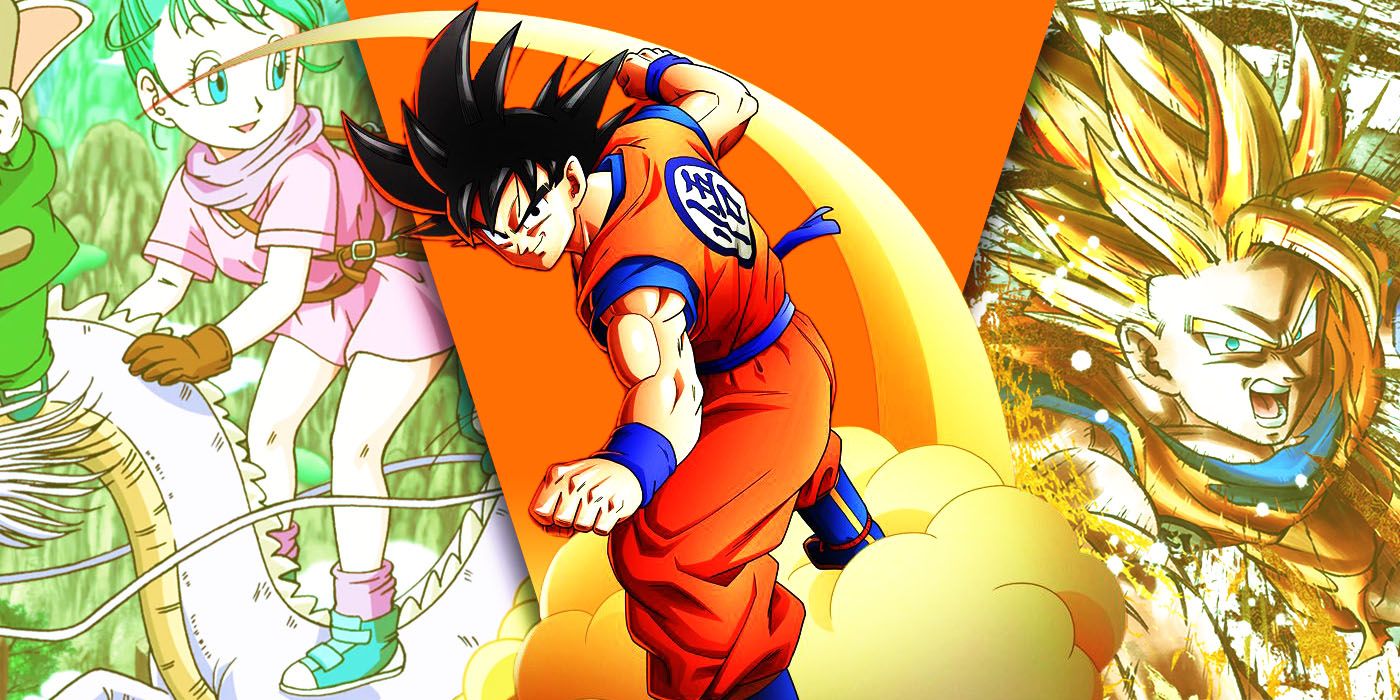 Split Images of Dragon Ball Z Kakarot, Dragon Ball Origins, and Dragon Ball FighterZ