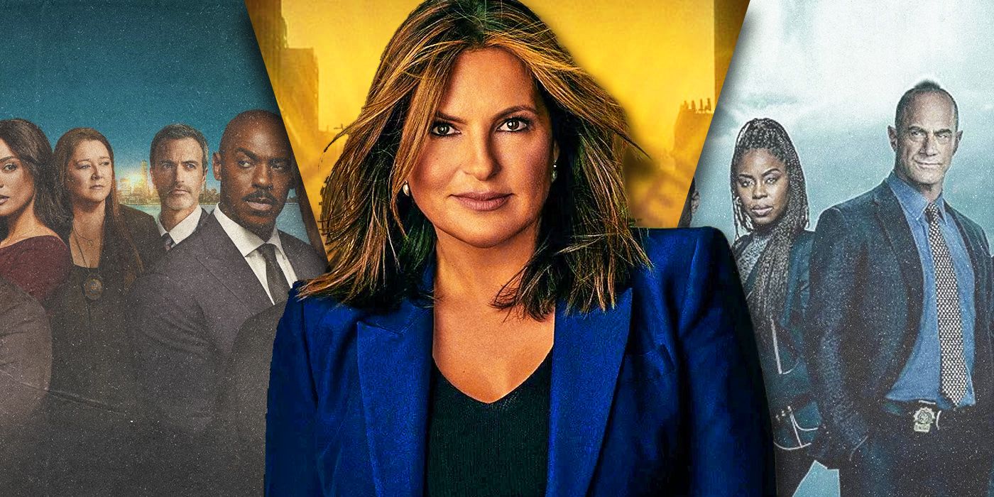Split Images of  Law & Order, Law & Order SVU, and Law & Order Organized Crime