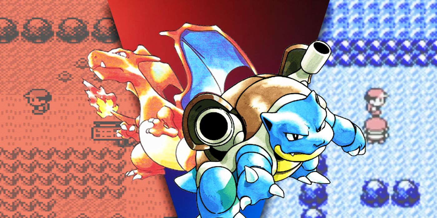 Split Images of Pokemon Red and Blue