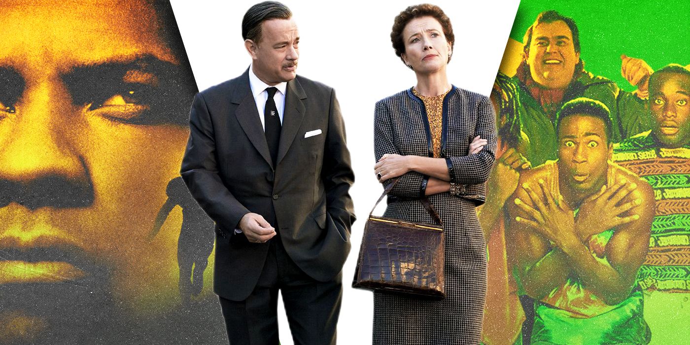 Split Images of  Saving Mr. Banks, Remember the Titans and Cool Runnings