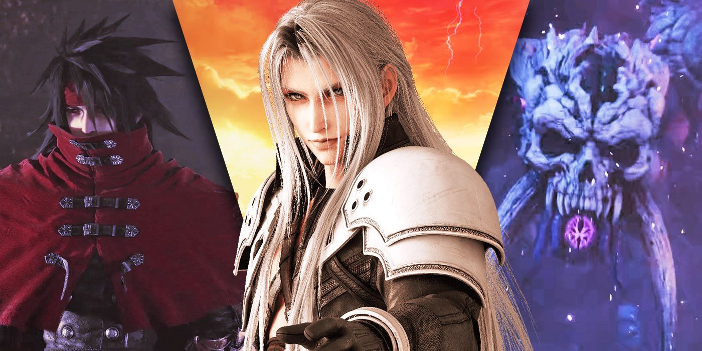Split Images of Vincent Valentine, Sephiroth, and Jenova Emergent Final Fantasy VII Rebirth
