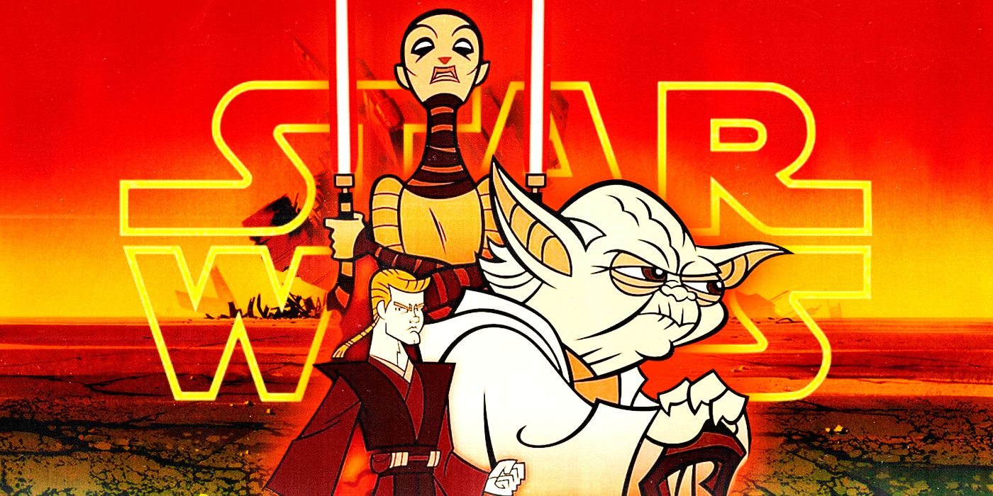 Yoda, Asajj Ventress and Anakin Skywalker in Star Wars Clone Wars