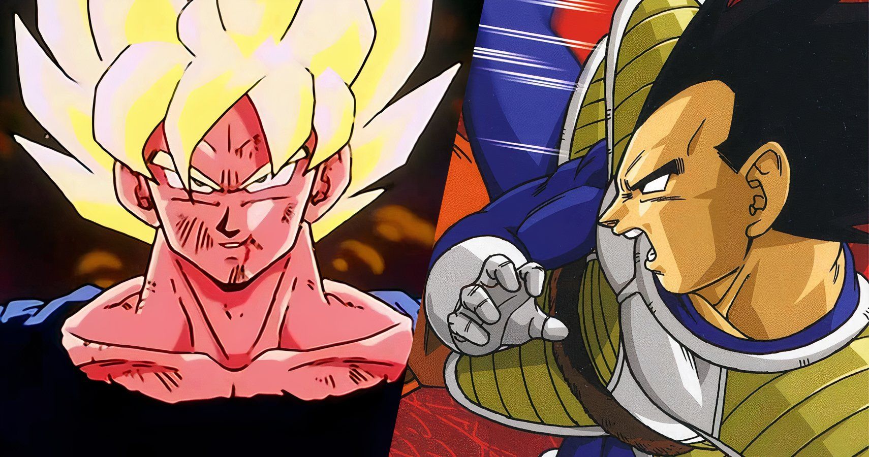 Super Saiyan Goku and Vegeta from the Dragon Ball Z Rock the Dragon set