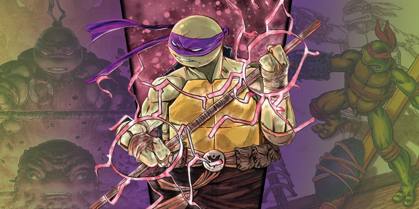 Split image of Donatello from his greatest TMNT comics