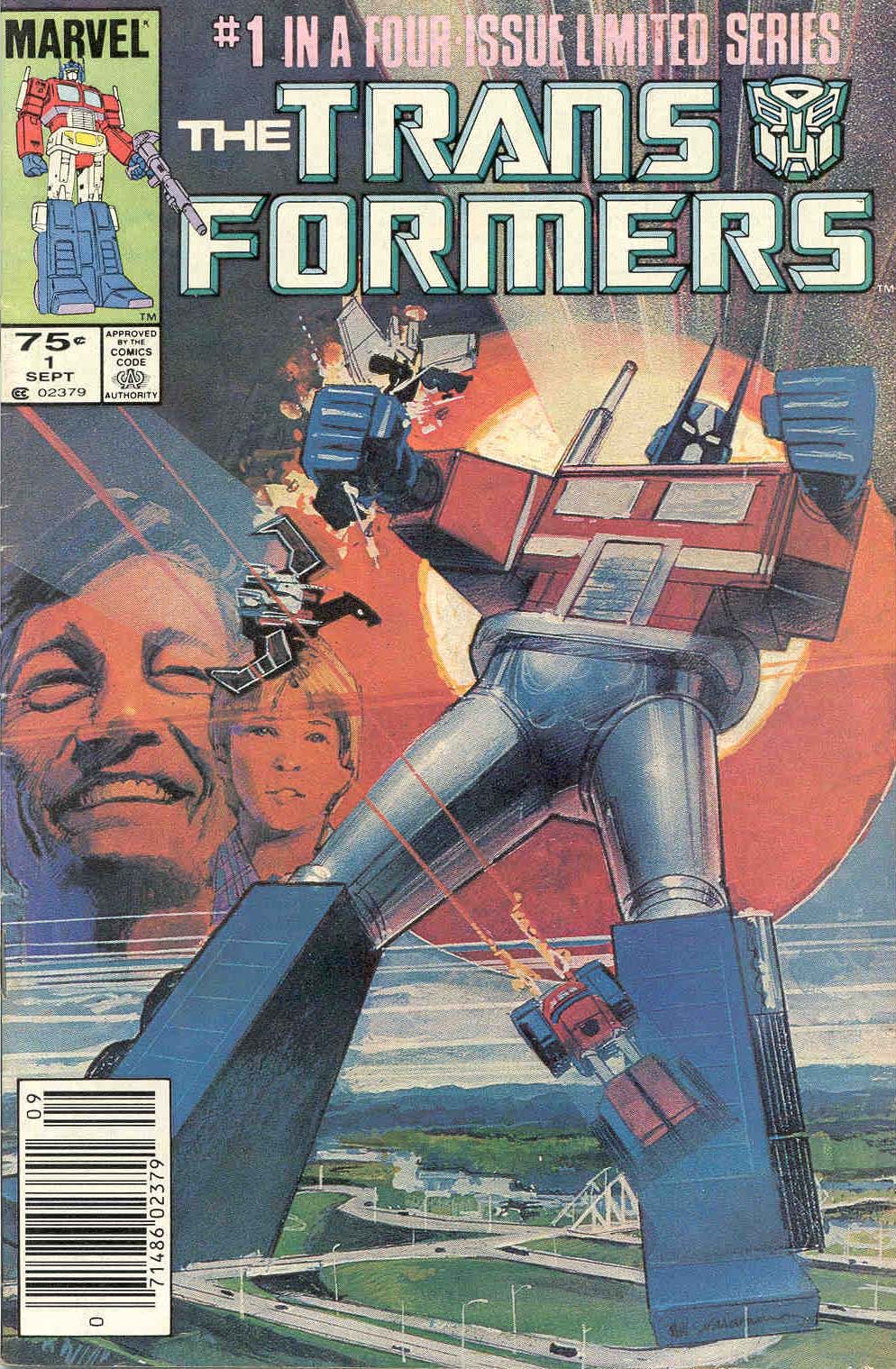 The cover to Transformers #1