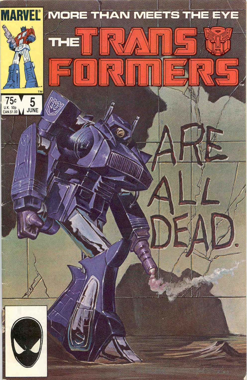 The cover to Transformers #5