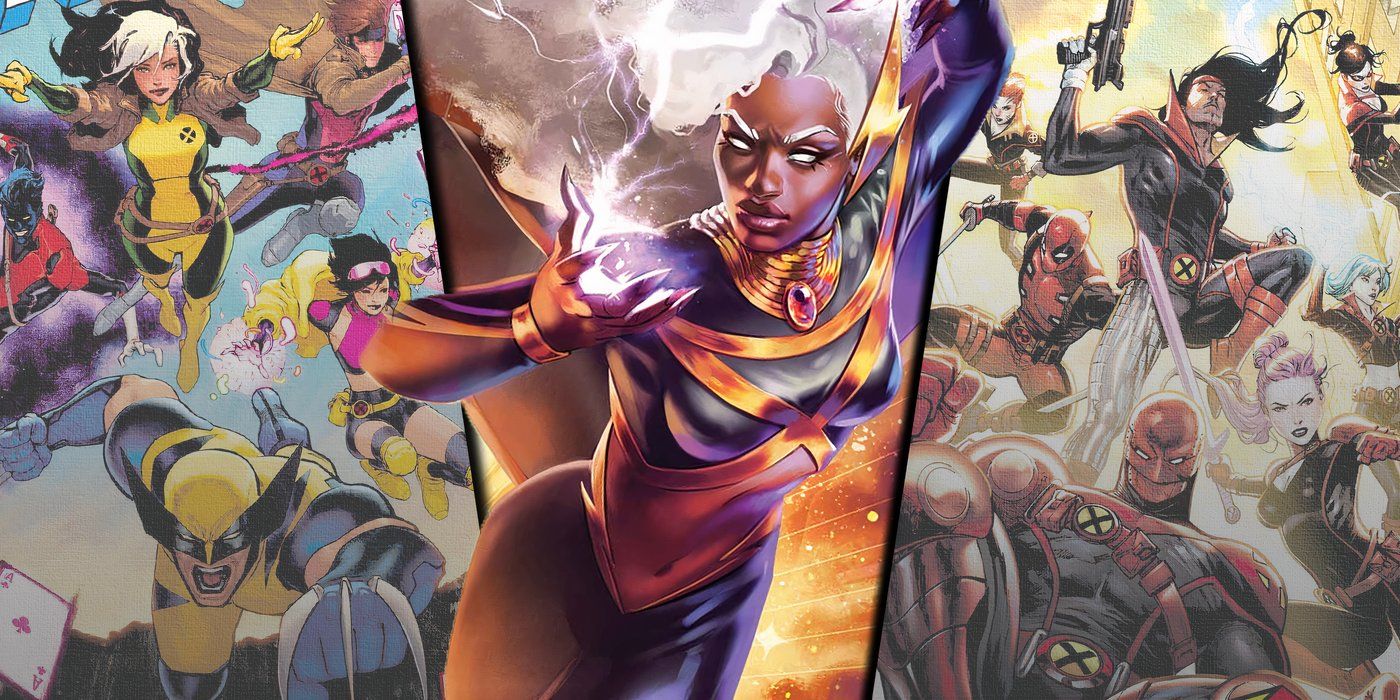 Comic covers featuring the Uncanny X-Men, Storm, and X-Force during the From the Ashes relaunch