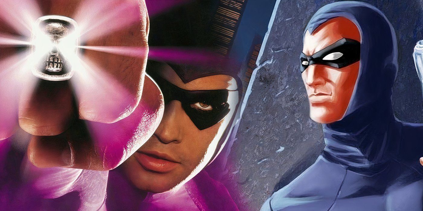 Split image of The Phantom live-action and animated adaptations