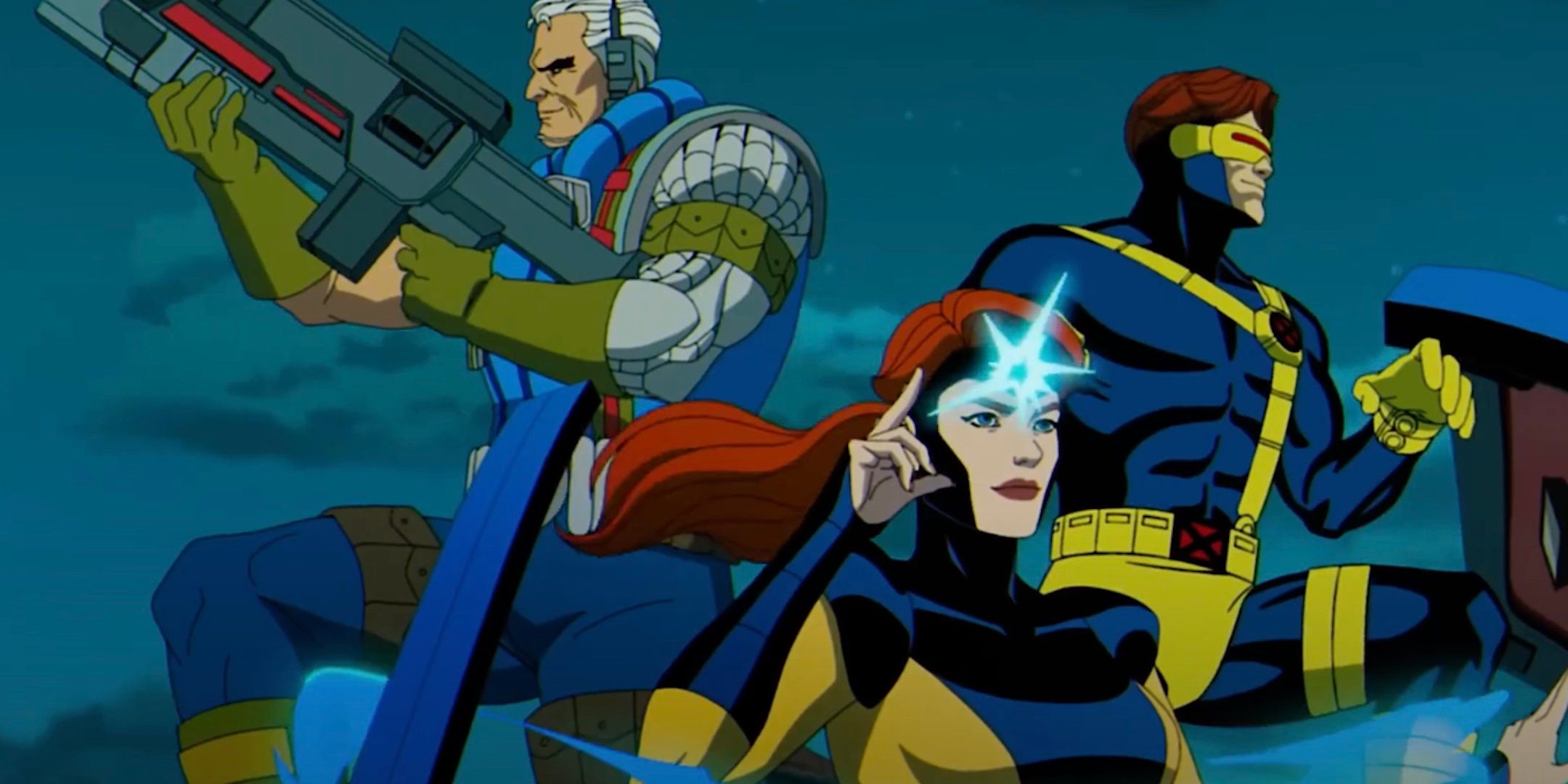 Jean Grey flies a car with Cyclops and Cable in X-Men '97