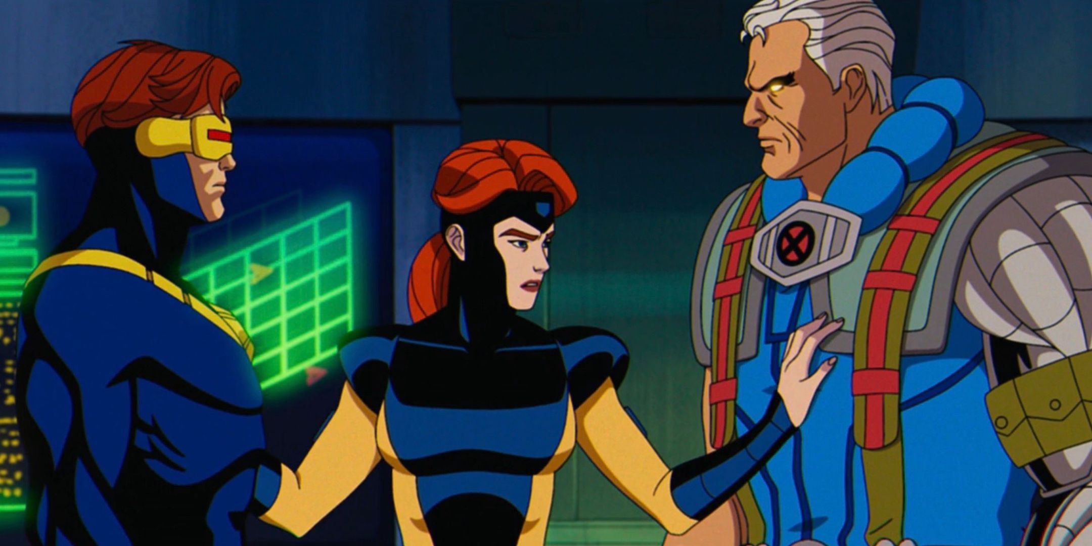 Jean Grey talks to Cyclops and Cable in X-Men '97