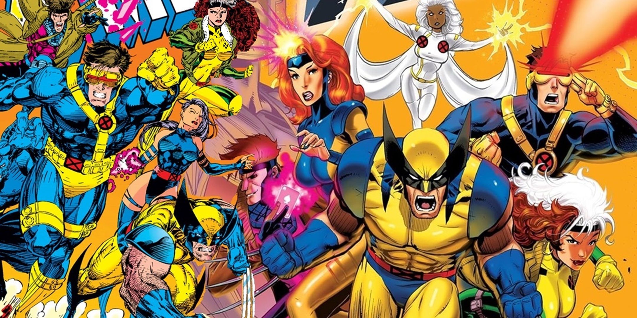 Jim Lee's X-Men next to the X-Men: The Animated Series X-Men