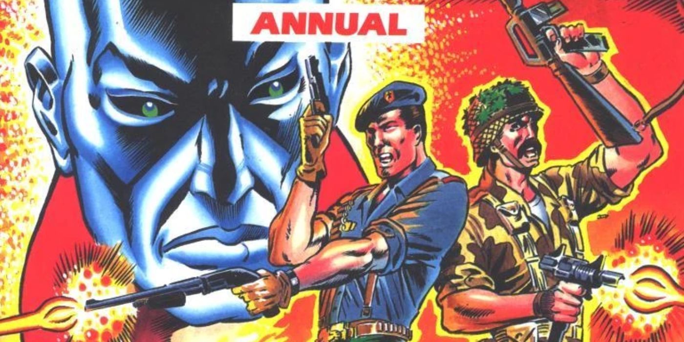 Destro de GI Joe na capa dos quadrinhos da Action Force.