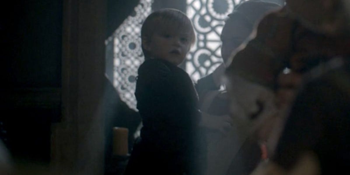 Aegon Targaryen, the son of Rhaenyra Targaryen, is being introduced to his grandfather in House of the Dragon