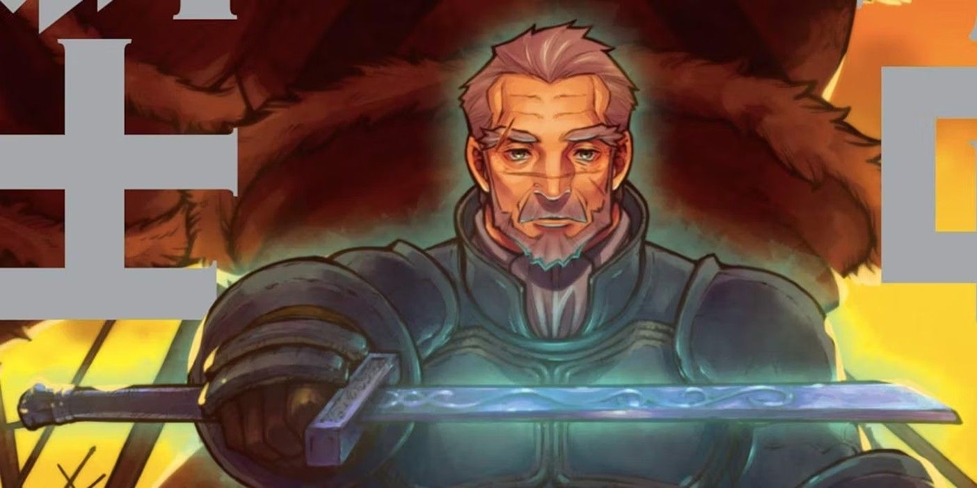 Bard Loen sosteniendo su espada en la portada del manga.