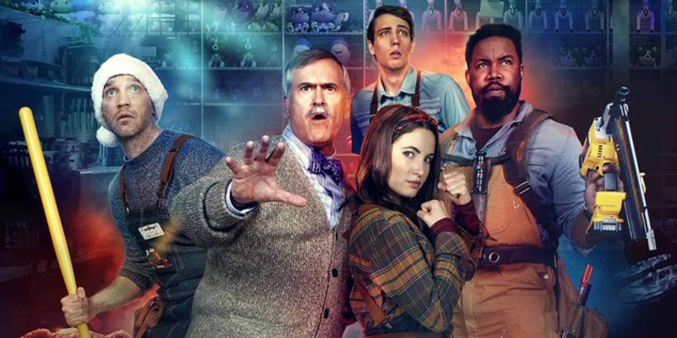 Black Friday header with Bruce Campbell and other cast members