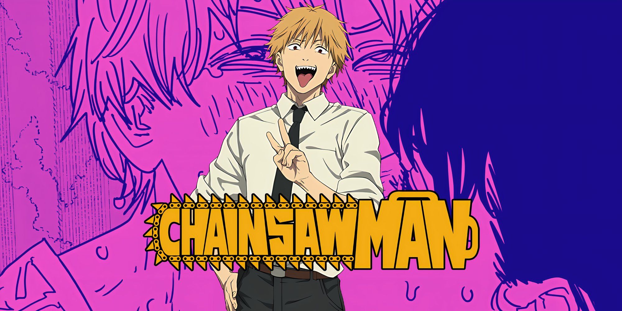 Custom Image of Denji from Chainsaw Man with a panel from Chapter 167 in the background