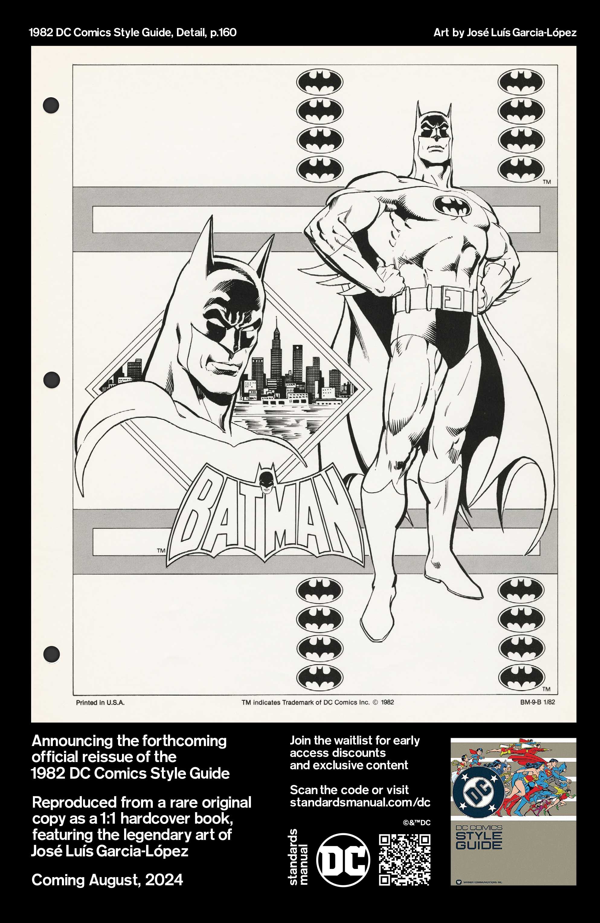 DC Comics to Reissue its 1982 Style Guide Featuring Batman and More